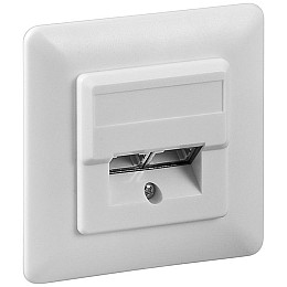 Розетка мережева Goobay RJ45 STP5e 2x2 (розетка) внутрішня LSA 80x80 білий (75.05.0972)