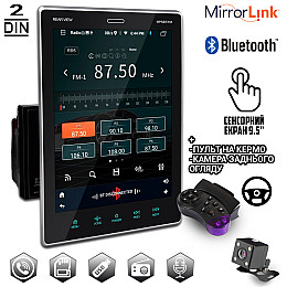 Автомагнітола CML-PLAY 2DIN з великим сенсорним екраном 9.5" та пультом на кермо Tesla Style TS091 Bluetooth 16/1Gb