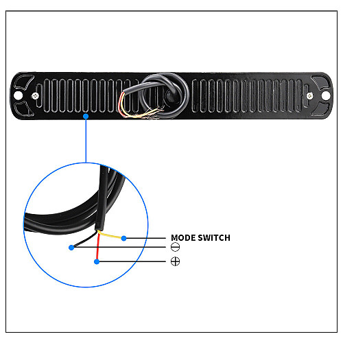 Проблесковий маячок для авто DXZ I-BS-D-C-12LED 6500k IPX-4 19*2.8 см Білий (9731-36065)