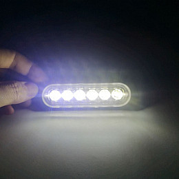 Проблесковый маячок DXZ I-BS-6LED White 6500k IPX-4 для авто