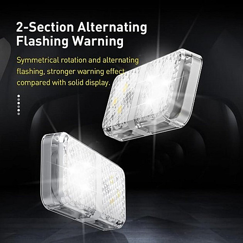 Індукційне LED-підсвічування дверей авто BASEUS Door open warning light CRFZD-01 Прозора