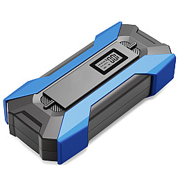 Пускозарядное устройство фонарь + зарядка с дисплеем для авто портативное SABO A11 12000 mAh Синий (5787-20082)