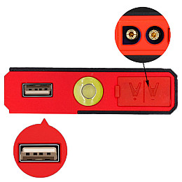 Пускозарядное устройство фонарь + зарядка телефона SABO A3X 2000A Jump Starter Красный (10304-46980)