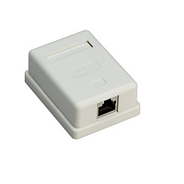 Розетка для інтернету мережева зовнішня Lucom RJ45 STP6 LSA ToolFree AWG22-24 Біла (62.09.8394)