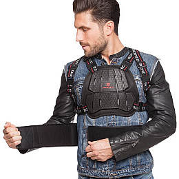 Мотозахист спини з поясничною опорою AM04 Scoyco M Чорний (60439025)