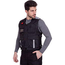 Мотожилет з захистом торсу JK116 Scoyco L Чорний (60439026)