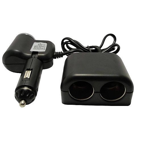 Автомобильный разветвитель прикуривателя OLESSON 1526 (1+2гнезда, 1 USB)