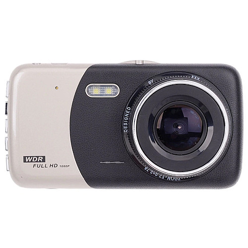 Відеореєстратор RIAS CSZ-Z14A WDR Full HD 1080P з камерою заднього виду Black-Silver (3_00687)