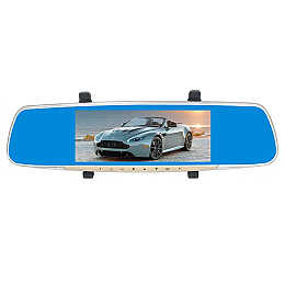 Зеркало відеореєстратор RIAS V10 Full HD 7" з камерою заднього виду Silver (3_01146)