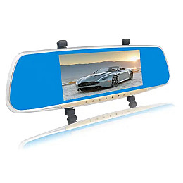 Зеркало відеореєстратор RIAS V10 Full HD 7" з камерою заднього виду Silver (3_01146)