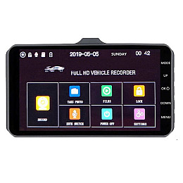 Відеореєстратор RIAS DVR BT100 4" Full HD з виносною камерою заднього виду Black (3_01935)