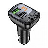 Автомобильное зарядное устройство FM-передатчиком Borofone BC41 Eminency USB QC3.0 18W / USB 5W/ 1 А TF BT Black