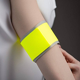 Светоотражающий браслет повязка на руку GymBeam желтый