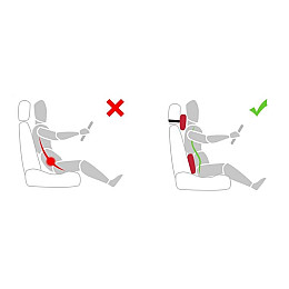 Автомобільна подушка під голову та поперек з Алькантари Pok-ter Candy чорна