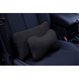 Автомобільна подушка під голову та поперек з Алькантари Pok-ter Candy чорна