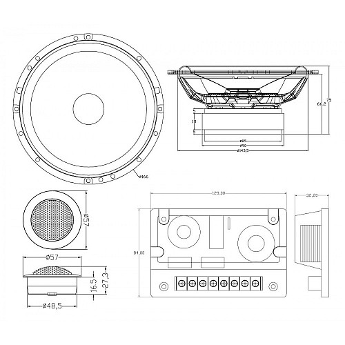 Компонентная акустика MTX TX665S