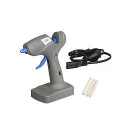 Термопістолет для силіконового клею на ножці дротовий/бездротовий JDER S-609 Сірий