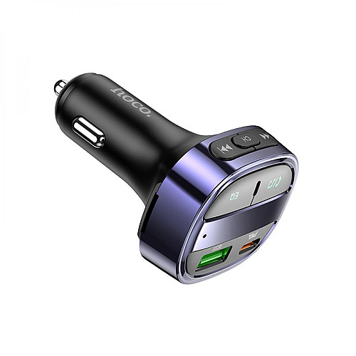 FM-передатчик Hoco E70 USB 18W / Type-C 30W BT Синий