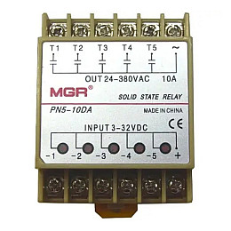 Реле твердотільне однофазне SSR PN5-10DA 10А DC-AC 5