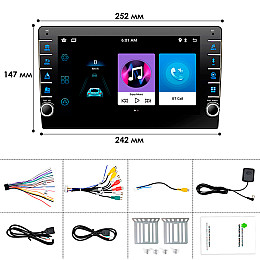 Магнитола HEVXM 2 din 8810-1 2/32 Base 1024*600 WI-FI Android GPS (10795-60382)