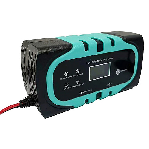 Зарядное устройство для автомобильного аккумулятора RIAS 12V 10A с LCD экраном (3_02705)