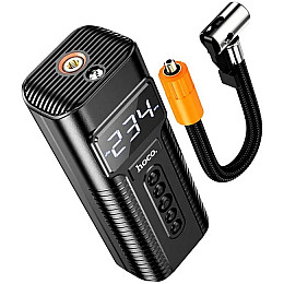Компресор для автомобіля портативний HOCO Roys smart PH55 Black N