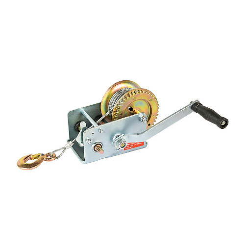 Лебедка барабанная MASTERTOOL 907 кг трос 10 м (86-8190)
