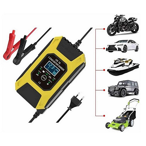Зарядное устройство для автомобильных аккумуляторов FOXSUR FBC1207D 12В 7А ЖК