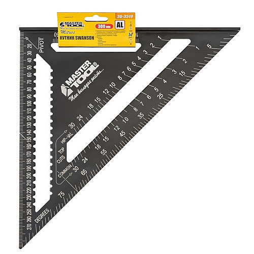 Угольник плотника MASTERTOOL SWANSON 300 мм (30-3519)