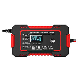 Зарядное устройство для автомобильного аккумулятора RJ Tianye 12V 6A с дисплеем Red