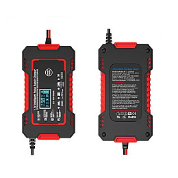 Зарядное устройство для автомобильного аккумулятора RJ Tianye 12V 6A с дисплеем Red