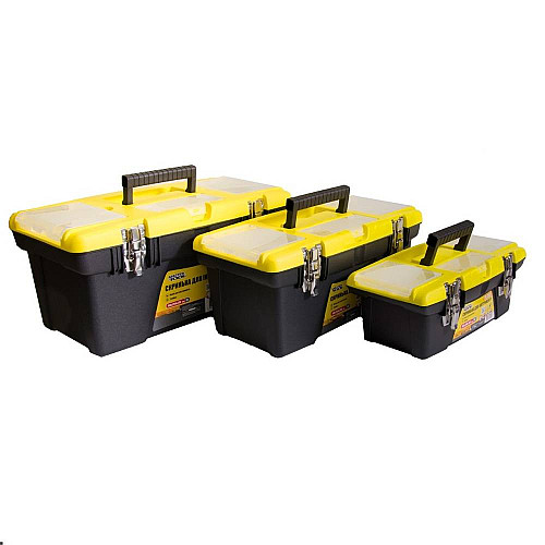 Ящики для инструментов с металлическими замками MASTERTOOL 3 шт 13"/ 16"/ 19" (79-2004)