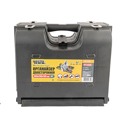 Органайзер двосторонній з ручкою MASTERTOOL 14" 360х290х195 мм 49 секцій (79-2101)