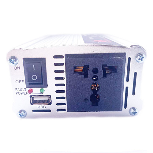 Автомобильный инвертор Himastar Solar Power Inverter 015 c 12V на 220V 500W модифицированная синусоида Silver (11058-hbr)