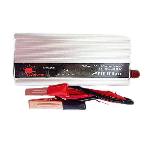 Автомобільний інвертор Himastar Solar Power Inverter 003 з 12V на 220V 2000W модифікована синусоїда Silver (11036-hbr)