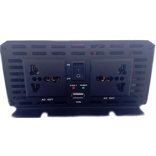 Автомобильный инвертор Power Inverter 002 c 12V на 220V 3000W модифицированная синусоида Red (11038-hbr)