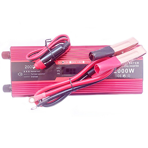 Инвертор напряжения Solar Smart King Power Inverter 008 c 12V на 220V 2000W модифицированная синусоида Red (11035-hbr)