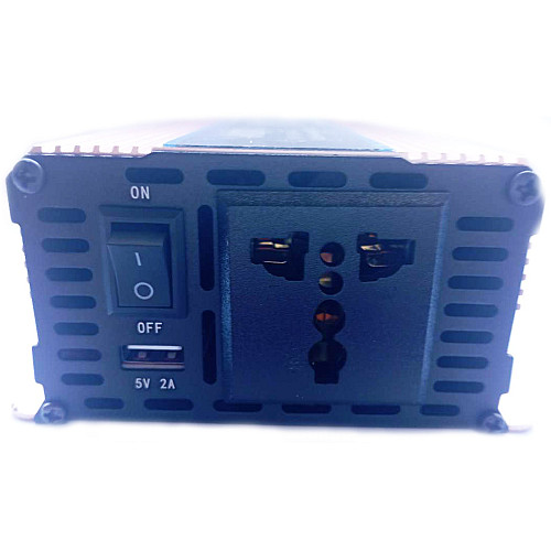 Інвертор напруги Carmaer Power Inverter 026 c 12V на 220V 1600W модифікована синусоїда Gold (11068-hbr)