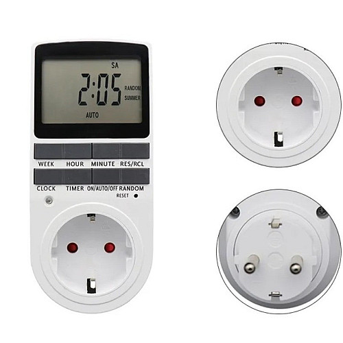 Розетка с таймером включения и выключения Timer Socket KWE-TM02-EU 8747 CNV