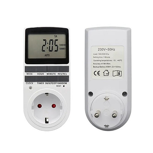 Розетка с таймером включения и выключения Timer Socket KWE-TM02-EU 8747 CNV