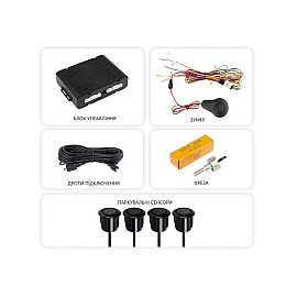 Паркувальний радар TORSSEN EMCP400 black 18mm