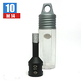 Вакуумная алмазна коронка для плитки Drills-King S-Body Technology 10 мм М14