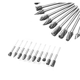 Набір з 10 бор фрез по металу з карбід вольфраму для гравера Dremel 100 в