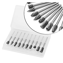 Набір з 10 бор фрез по металу з карбід вольфраму для гравера Dremel 100 в