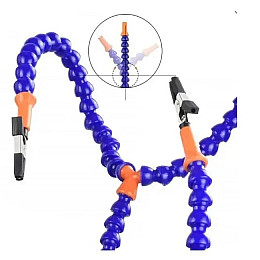 Третя рука для паяння тримач плат 5 гнучких валів з лупою та підсвіткою CNV