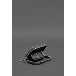 Кожаный чехол для автомобильного ключа зеленый краст BlankNote