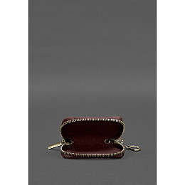 Кожаный чехол для автомобильного ключа бордовый краст BlankNote