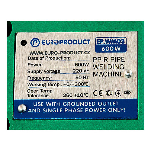Паяльник для труб PPR Europroduct EP.WM03 (плоские насадки) 20/32mm (EP6093)
