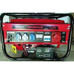 Генератор электричества бензиновый Honda EM6500CXS (3.3кВт) электростартер на 4 розетки (1900546933)