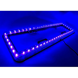 Рамка номера для автомобиля с подсветкой OEM LED Синий (131340)